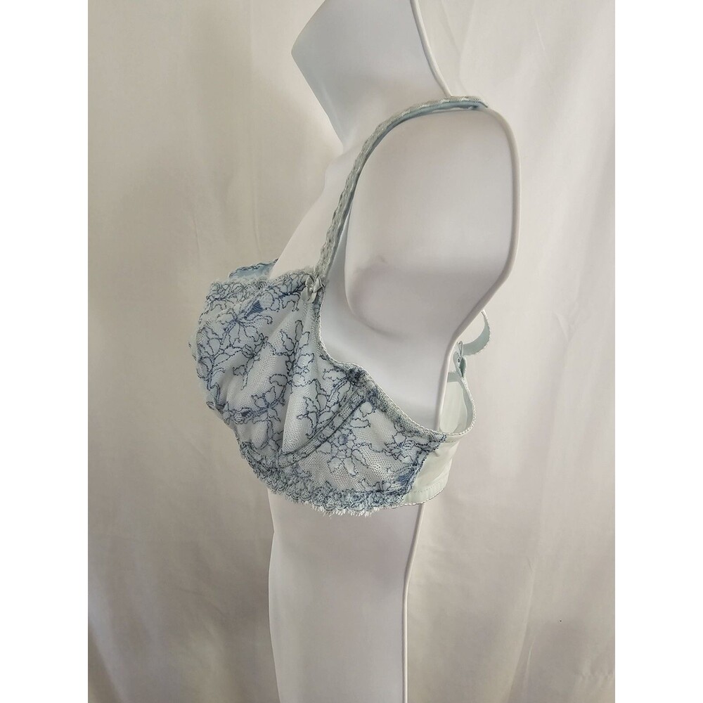 Felina Lingerie Bra Womens Blue Unpadded Underwire Style 5894 Size 38C - Picture 2 of 8